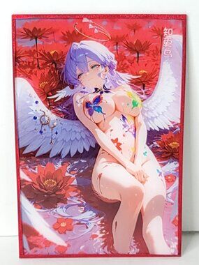 Robin Red Paint Angel Waifu Card Anime Girl Wall Art Oversized Board A5
